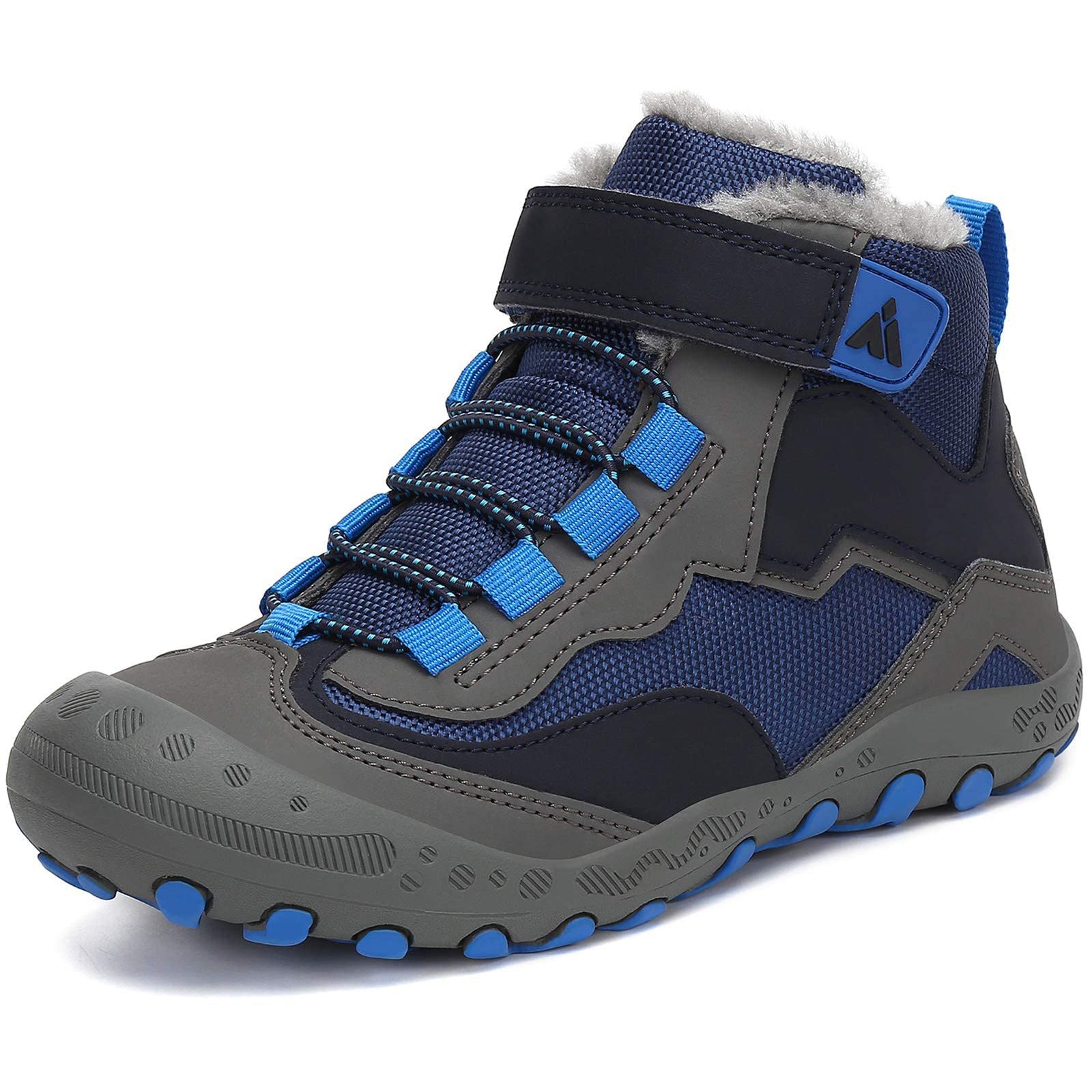 Mishansha Kinder Winterschuhe Gefüttert Winterstiefel für Jungen Mädchen Gr.24-38