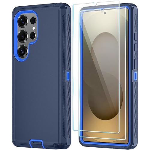 ONOLA Compatible with Samsung Galaxy S25 Ultra Case with HD Screen Protector, Heavy Duty Shockproof & Dropproof 3-Layer Cover Phone Case for Galaxy S25 Ultra 6.9'',Blue