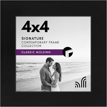 Americanflat 4x4 Picture Frame - Engineered Wood - Black