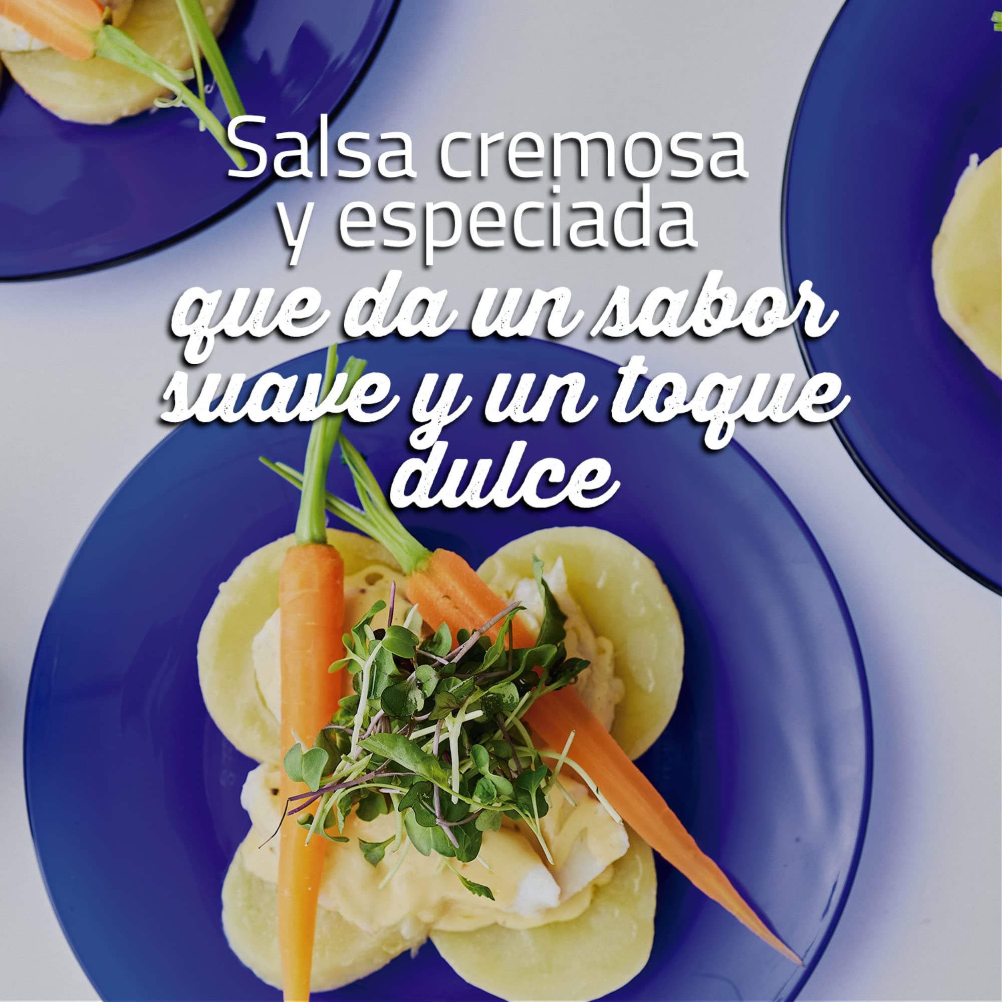 Miel Mostaza - Salsa de Mostaza y Miel con Semillas de Mostaza de Dijon - Pack de 6 Botes de 750 ml - Producto Vegetariano y Sin Gluten - Delicioso e Intenso Sabor - Risso