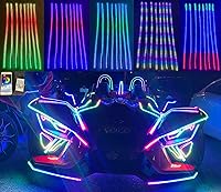 Vista 1 de 8 tiras de luz de persecución de color de ensueño de 2 pies 23.6 in 24 pulgadas, luces LED estroboscópicas de respiración para Polaris Slingshot