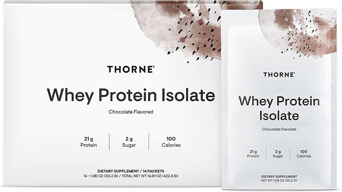Whey Protein Isolate, Balanced Amino Acids Profile, 14 Packets | Flavors & Sweeteners Derived from Natural Sources, 21 g of Bioavailable Protein, Chocolate, NSF Certified for Sport