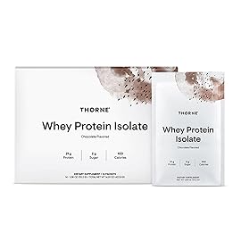 THORNE - Whey Protein Isolate - 21 Grams of Easy-to-Digest Whey Protein Powder - NSF Certified for Sport - Chocolate - 14.79 Ounces - 14 Packets