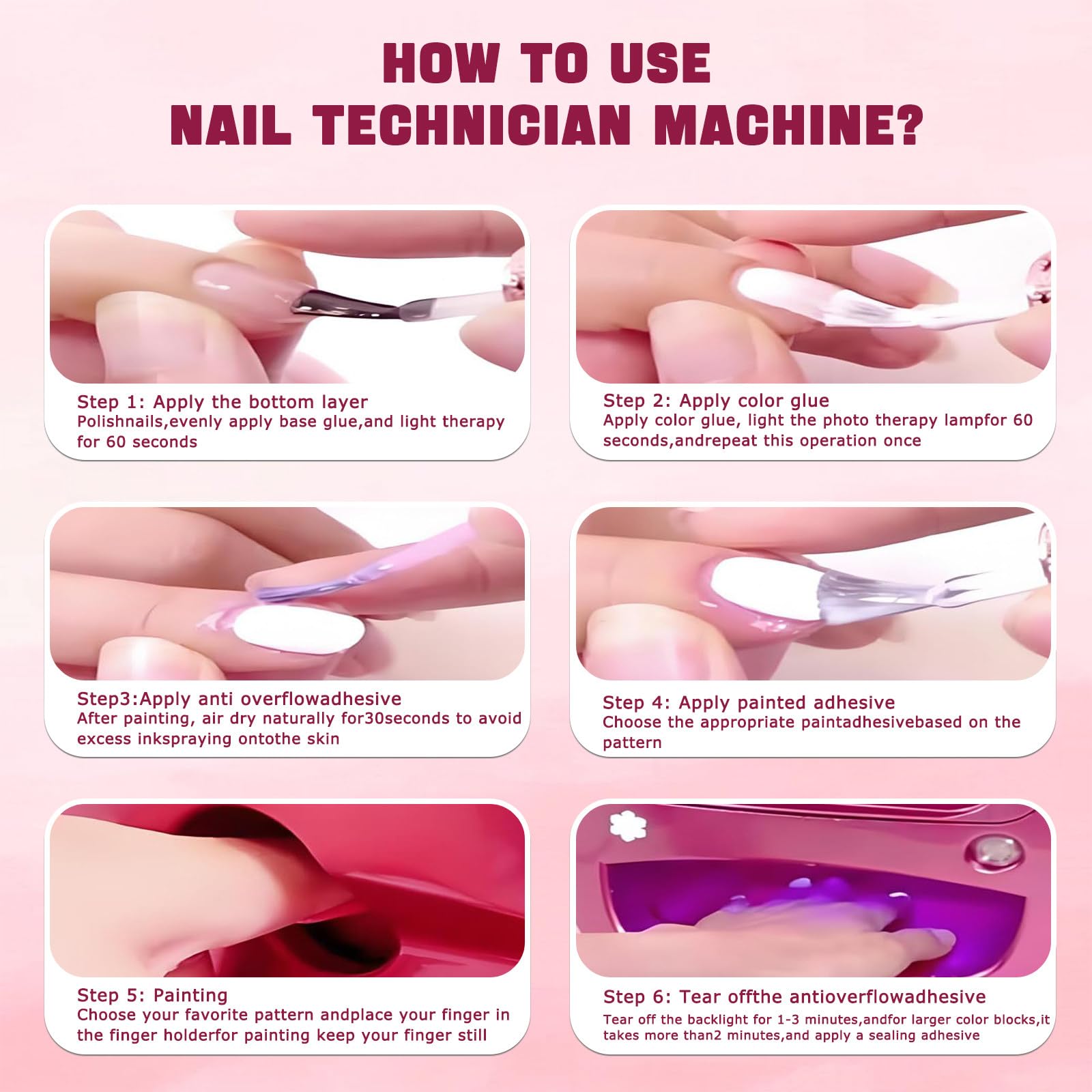 Instant Nail Artist Drukarka 3D, Szybkie Drukowanie w 20s i 5" Ekran Dotykowy, Tryb WiFi/DIY do Domu/Studiów Paznokci, 3000+ Wzorów Paznokci, Zawiera Suszarkę do Paznokci/Lakiery