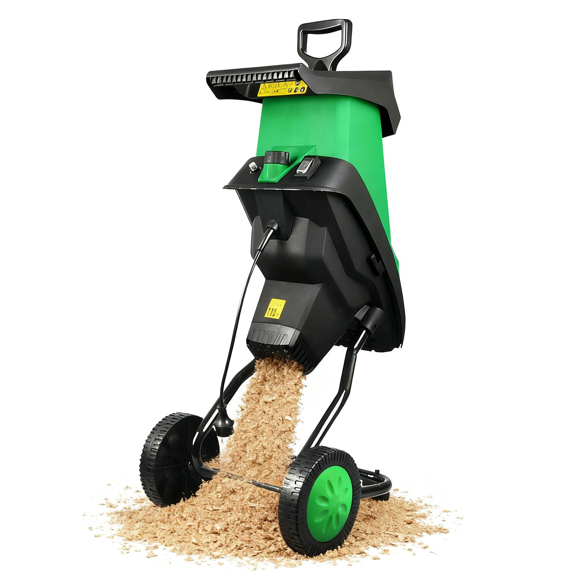Trituradora de JardíN EléCtrica, Trituradora de Madera EléCtrica EcolóGica, Bolsa Recolectora de 50 L, Trituradora Eficiente para Una Limpieza FáCil, Ideal para Desechos de JardíN Y Ramas