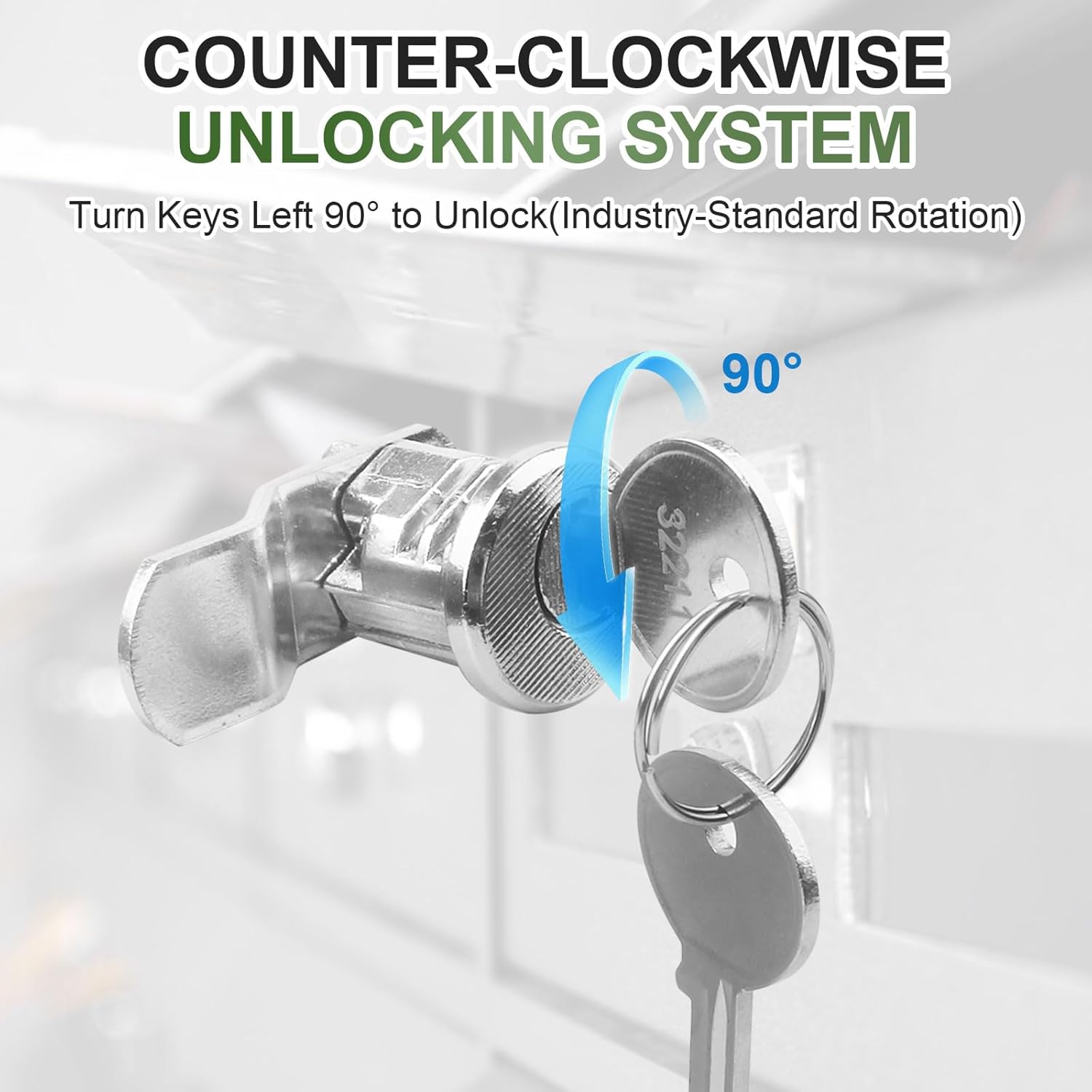 S 4140 Mailbox Lock Replacement Kit, Multipurpose Mailbox Lock Compatible with ILCO 1003M Keyway for Several Brands, Opens Counter-Clockwise with 90º Rotation (2 Set)