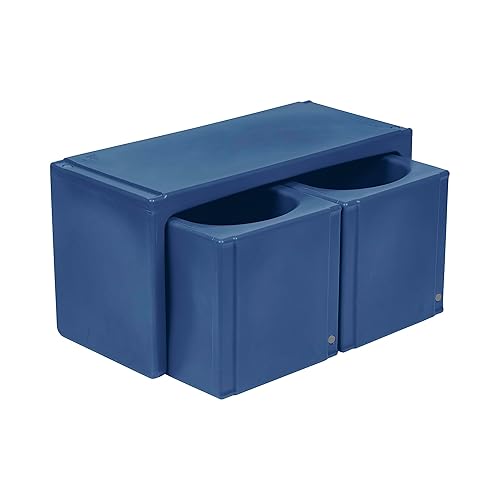 Miniatura 24 de ECR4Kids Tri-Me - Juego de mesa y sillas cubo, muebles multiusos, color azul, 3 piezas Azul,Agua,Negro -,Azul Cian,Verde Fern,Verde,Verde