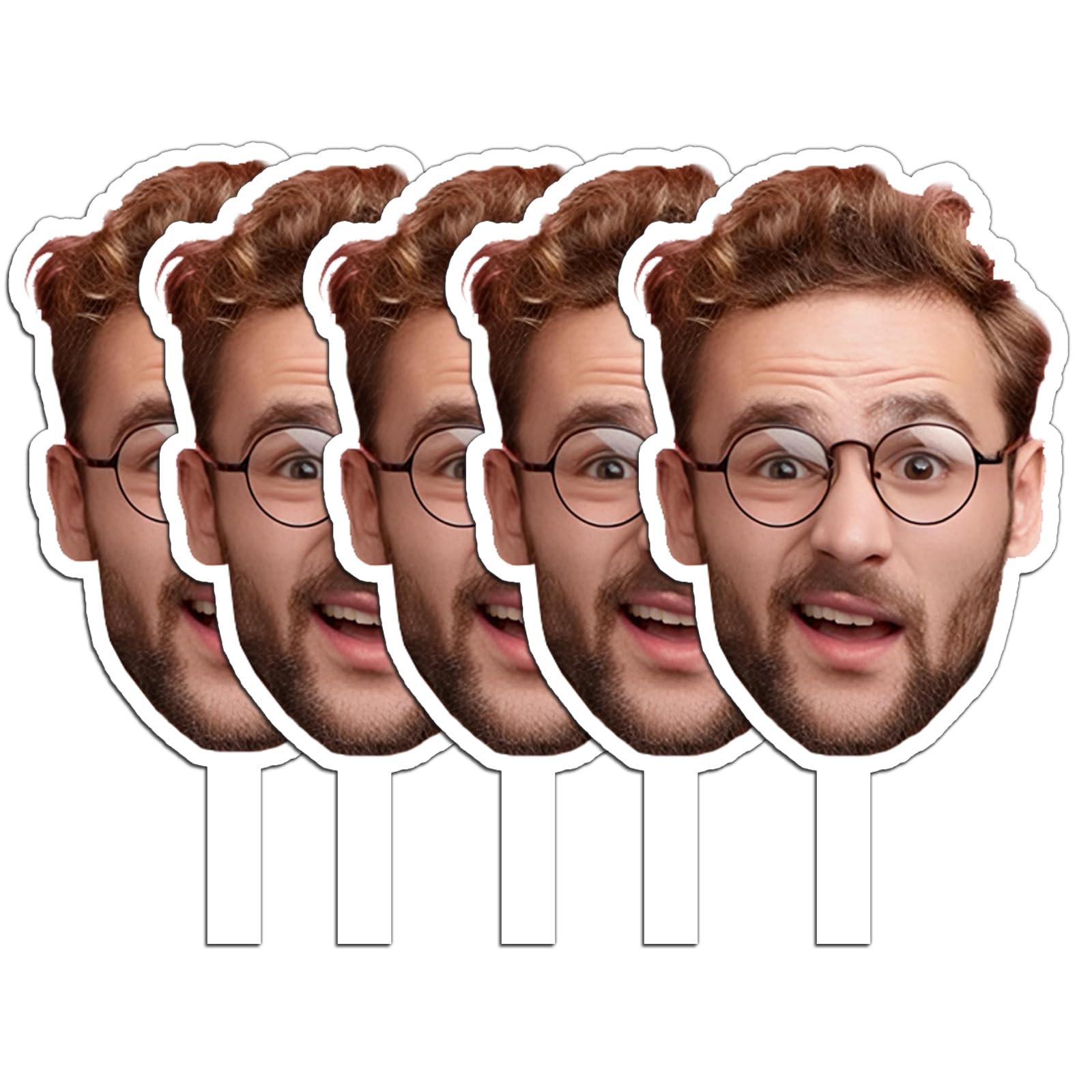 Masque Personnalisé Avec Votre Photo - Carton épais - Tige Incluse Ou élastique - Pour Anniversaire, Mariage, Fêtes - Rigolo ! - 8