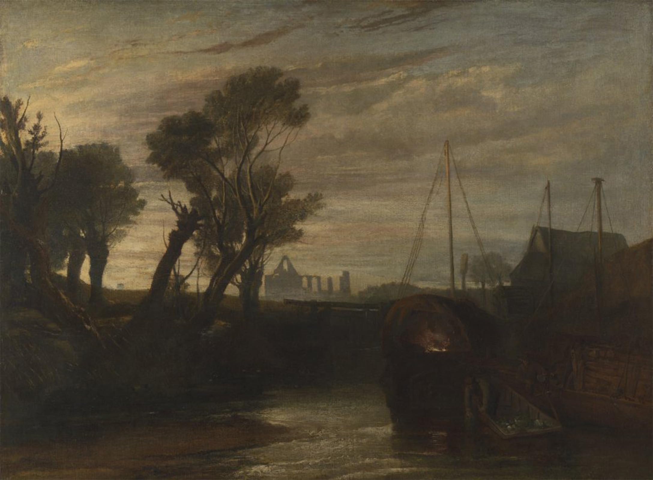 Lienzo de la Abadía de Newark de Turner pintura ideal para decorar comedores elegantes 5