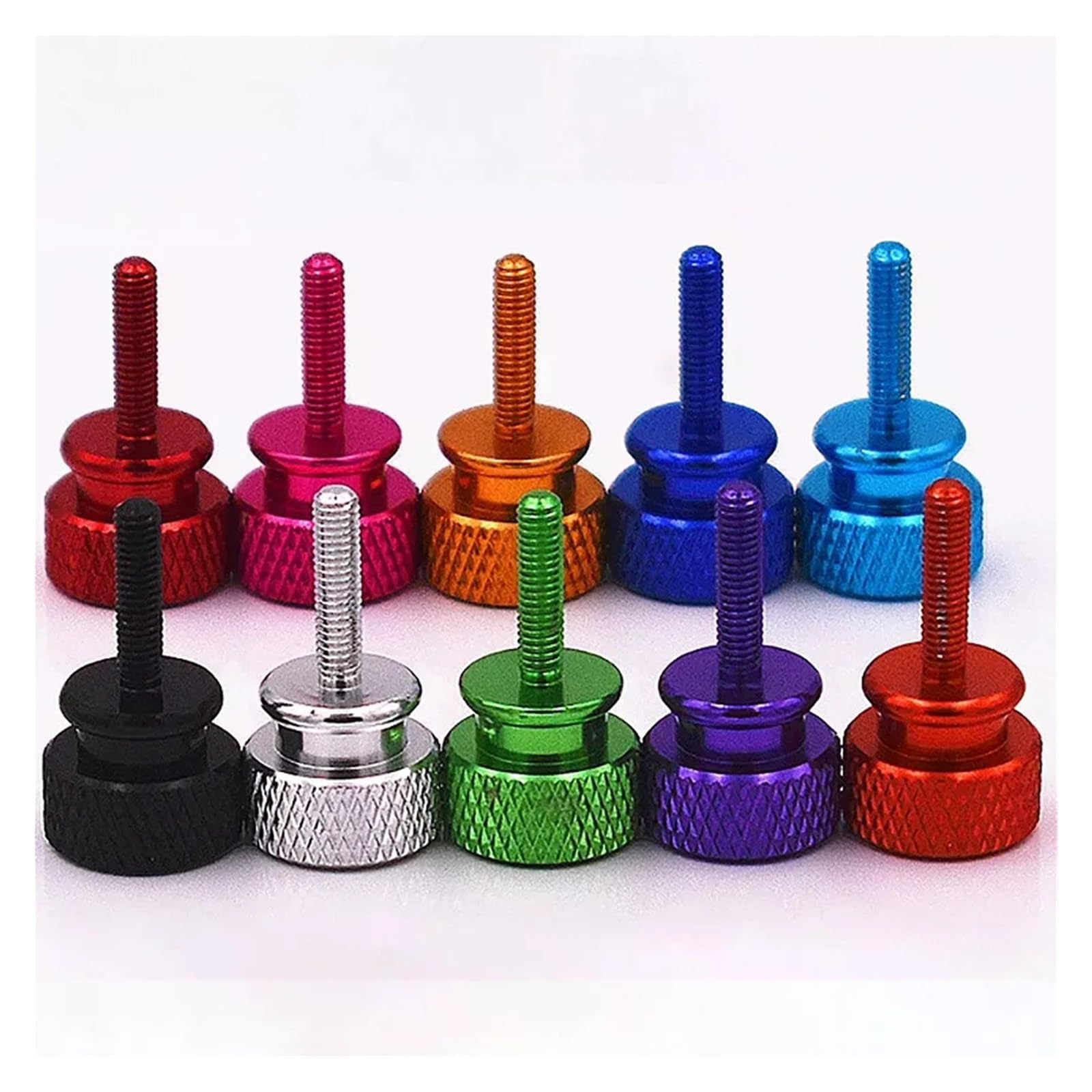 Bulloni di serraggio Manuale M3. Lunghezza Vite: da 5 a 16 Millimetri. Realizzati in Lega di Alluminio.(Dark Red,20PCS_M3X16MM)
