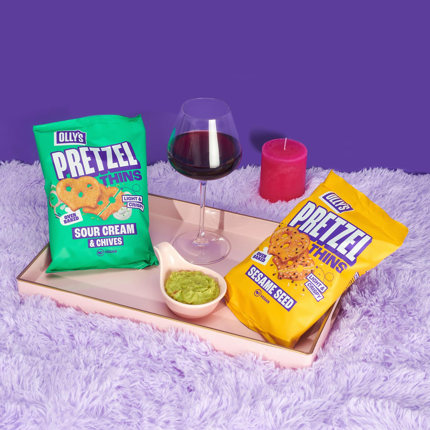 Olly's Pretzels horneados con Semillas de Sésamo, Snacks Veganos, Bolsa 140g
