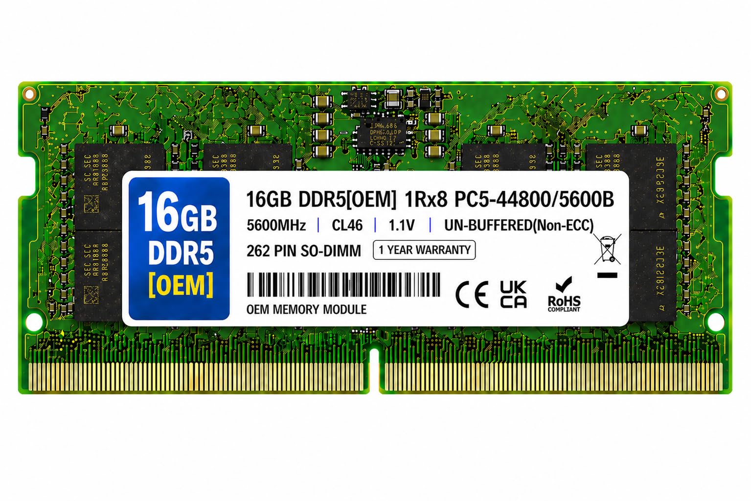 Amazon.in: Buy 16GB DDR5 5600MHz OEM Laptop RAM Compatible with