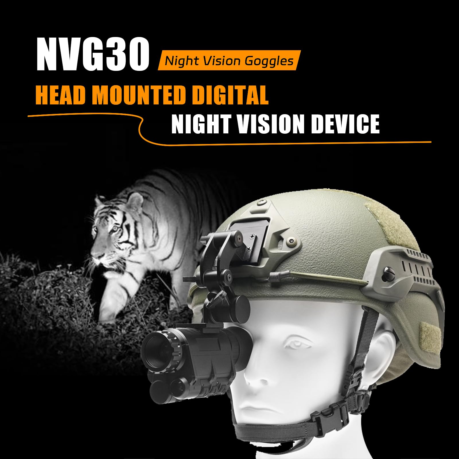 Amazon.co.jp: HUVIOVED NVG30 ナイトビジョン単眼ヘッドマウント/大人