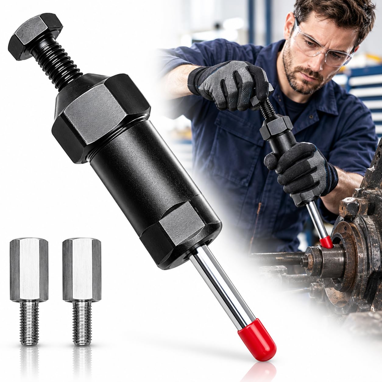 Heavy Duty Grease Fitting Cleaner Tool, 2027 New Grease Fitting Cleaning Tool (Long Rod M6 M8 M10)