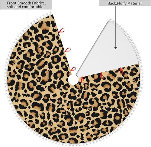 Vista 49 de Falda blanca para árbol de Navidad Let's Go Travel de 30 pulgadas con pompones esponjosos para árbol de fiesta navideña Vamos a viajar