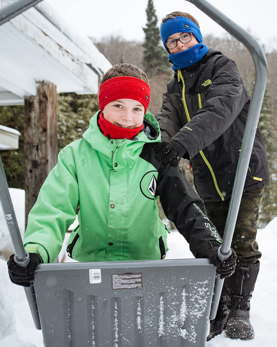 Lupa Handmade Unisex Triple-Layer Micro Fleece Headband - Kids Ear Warmers (Ferrari Red) - Image 2