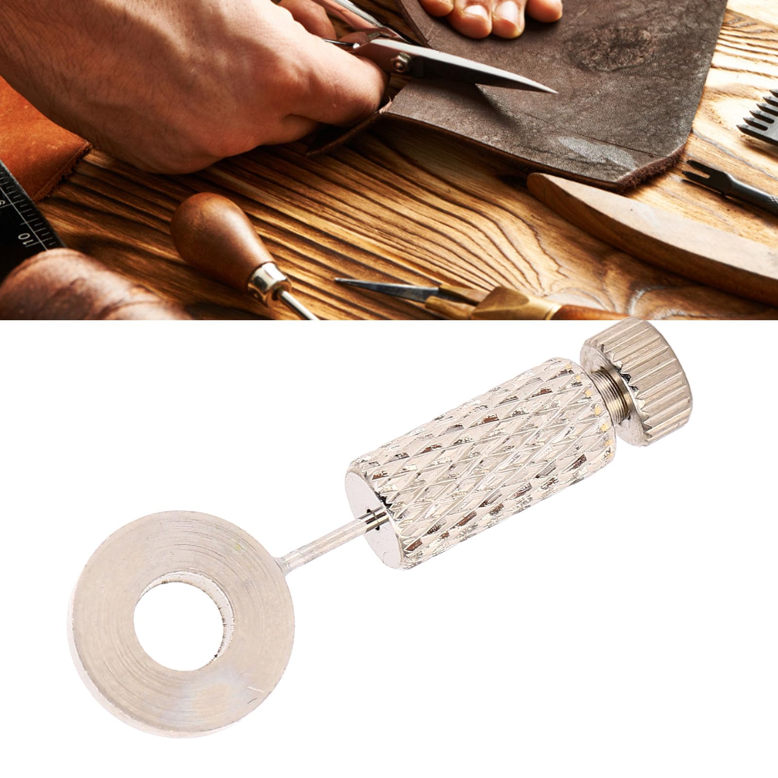 Leather Craft Stitching Fixed Suture Needle, Pull The Base Outward, Remove or Insert Fixed Needle Stainless Steel Material (Long 6-12mm(Silver Top Gold Bottom)) (Short 0-6mm(Silver Top Gold Bottom))