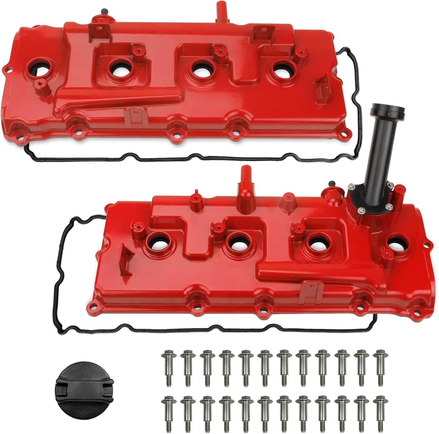 Aluminum Valve Cover Set w/Gasket Bolts Compatible with 2007-2017 Nissan Armada NV2500 NV3500 Titan Pathfinder Infiniti QX56 5.6L V8 Replace 13264ZE01A 132647S000
