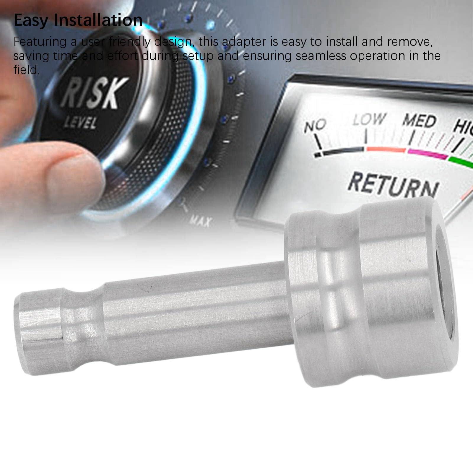 Stainless Steel Prism Pole Adapter, Resistant, Compatible with Most Prisms, Secure Connection, 360 Degree Prism Set - Image 2