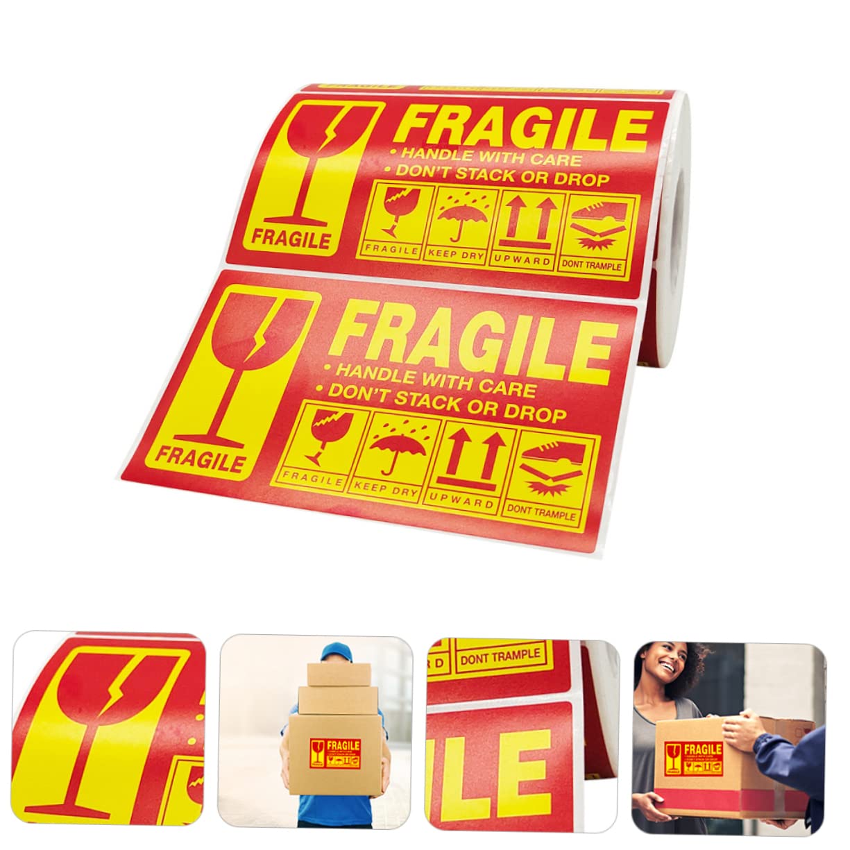 Etichette Fragile Adesive per Spedizione Etichette Avvertimento Fragile Adesivi Fragili per Imballaggio di Cura per Prodotti Fragili Adesivo per Confezione