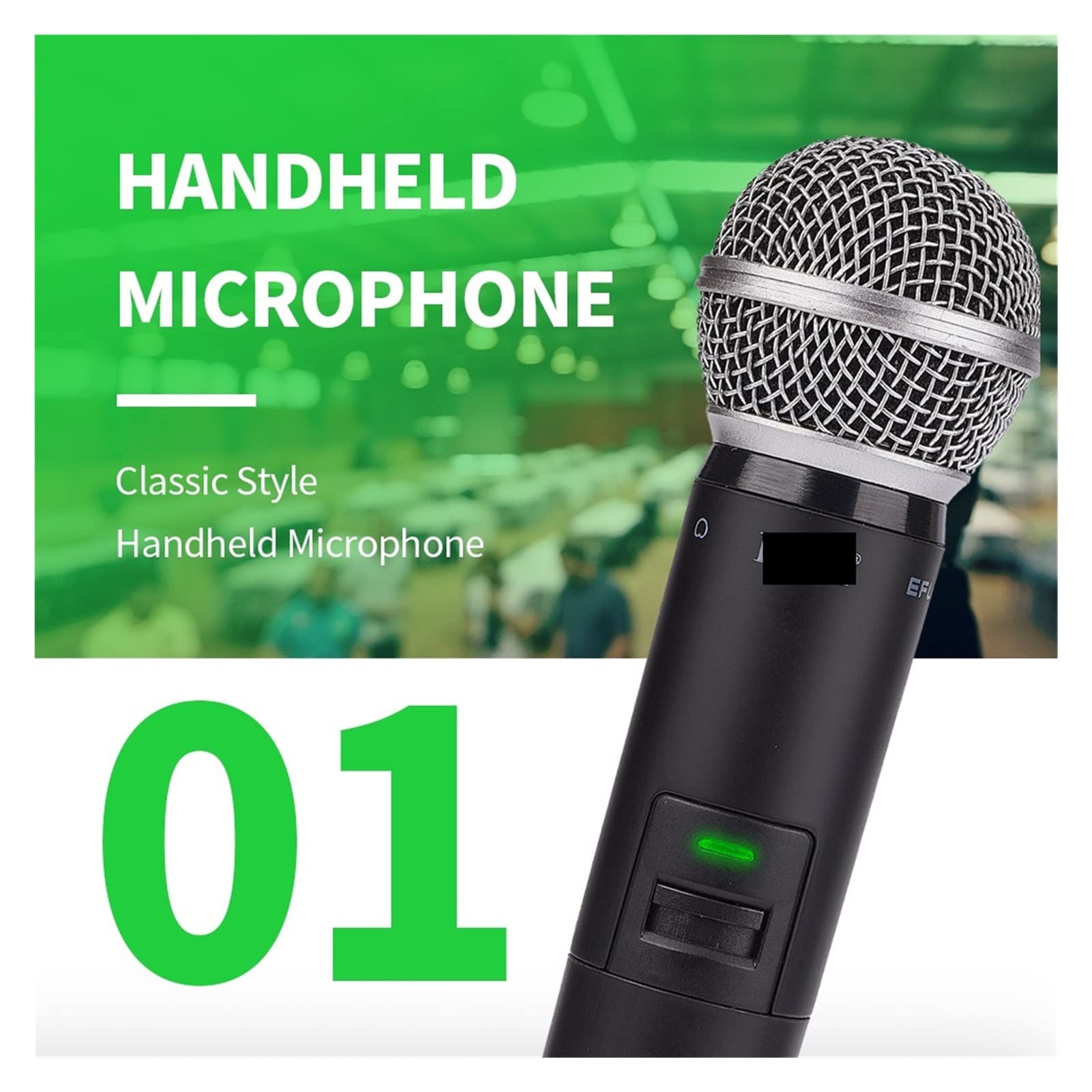 CLEIDE Mixer Audio, 8 canali Professionisti Uhf di Microfono Wireless 8 Mic HATHEDD Mic Reception Stabile for Chiesa del Page della Karaoke Facile da Usare e Controllare, Compatibile con PC