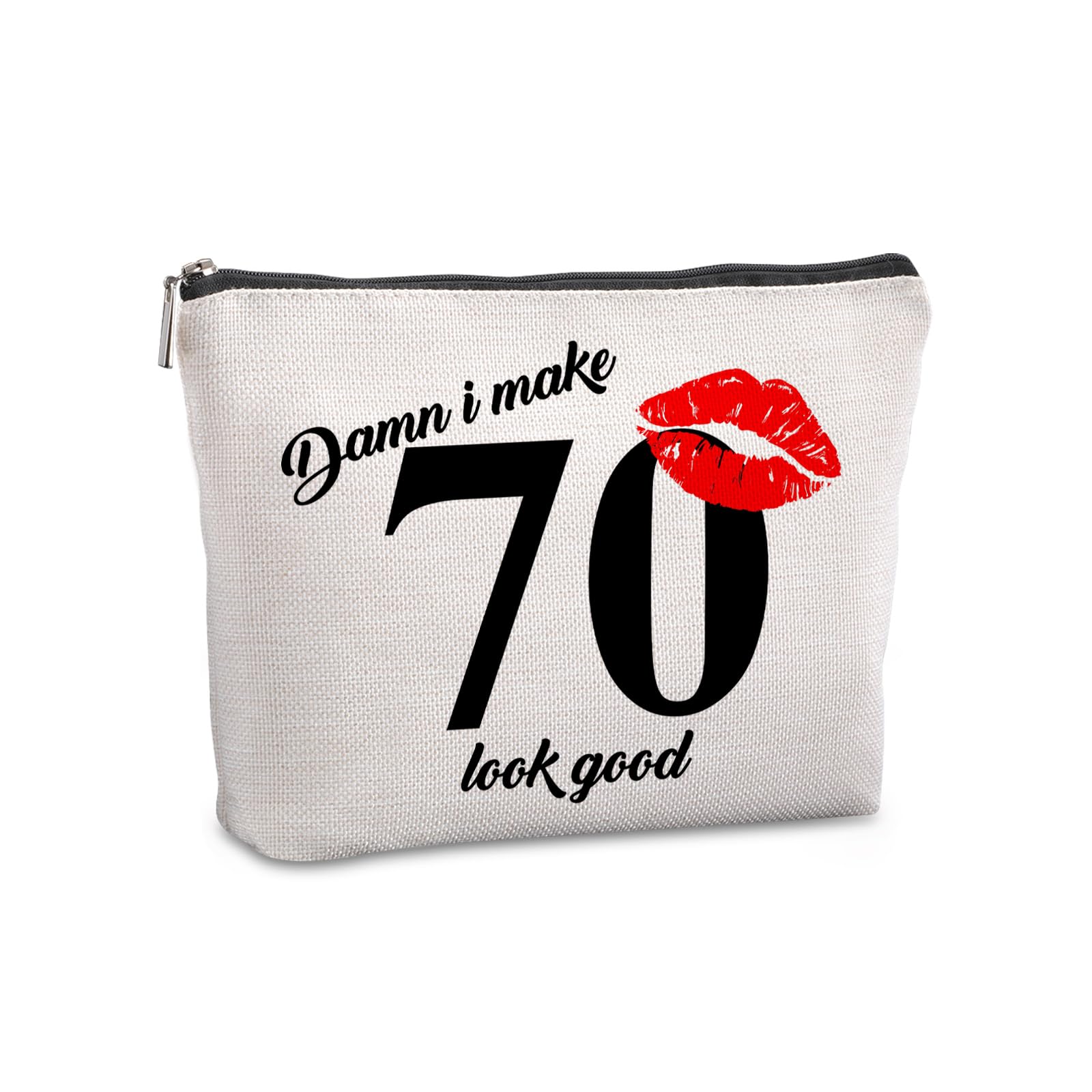 Pwrlveiut 70th Birthday Gift for Women - Travel Makeup Bag, Cosmetic Bag for 70 Year Old Woman Turning 70