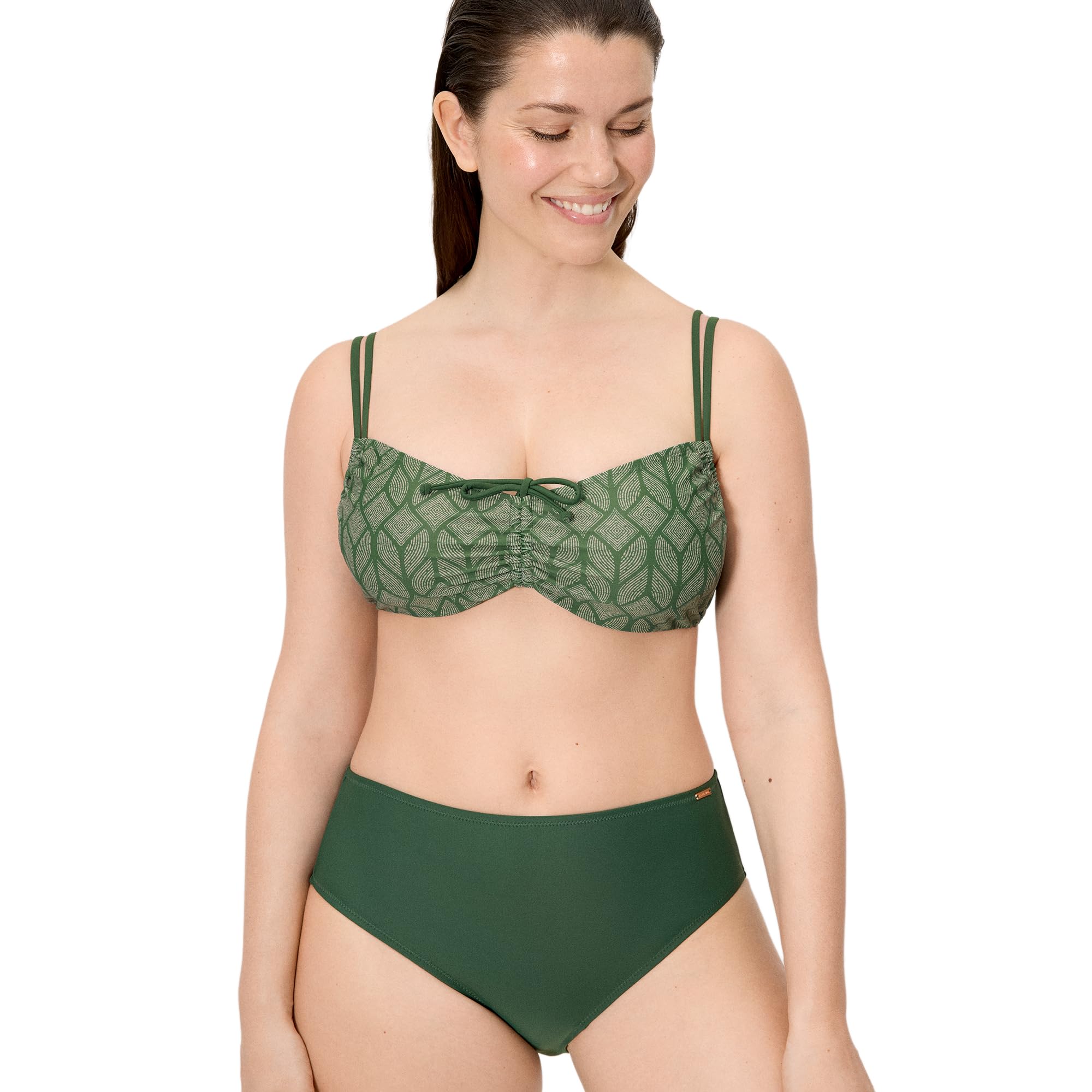 YSABEL MORA Conjunto De Bikini Reductor con Braga Alta Copa D. con Aro Y Efecto Reductor. Compresión En Copa Espaldilla Y Abdomen. Braga Alta Reductora. Comodo. Colección Breeze.