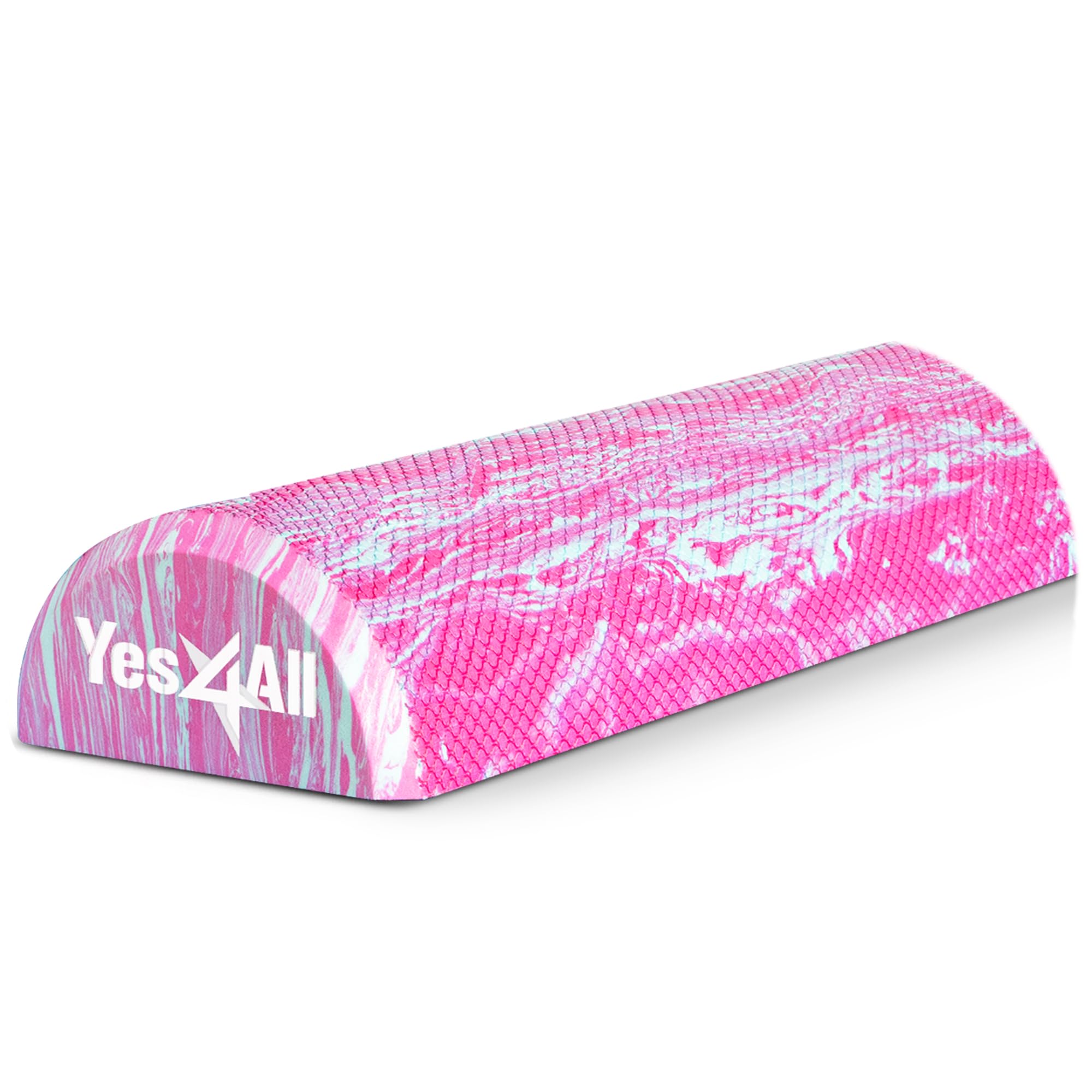 Yes4All EVA Firm Foam Roller for Physical Therapy Half Yoga Back Roller for Muscle Massage, Back Pain Relief - 12 in - Unicorn Marble