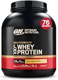 Optimum Nutrition Gold Standard 100% Whey Proteine in polvere per lo Sviluppo e il Recupero Muscolare con Glutammina e Aminoacidi BCAA Naturali, Gusto Crema di Vaniglia Francese, 76 Dosi 2,28 kg - 1