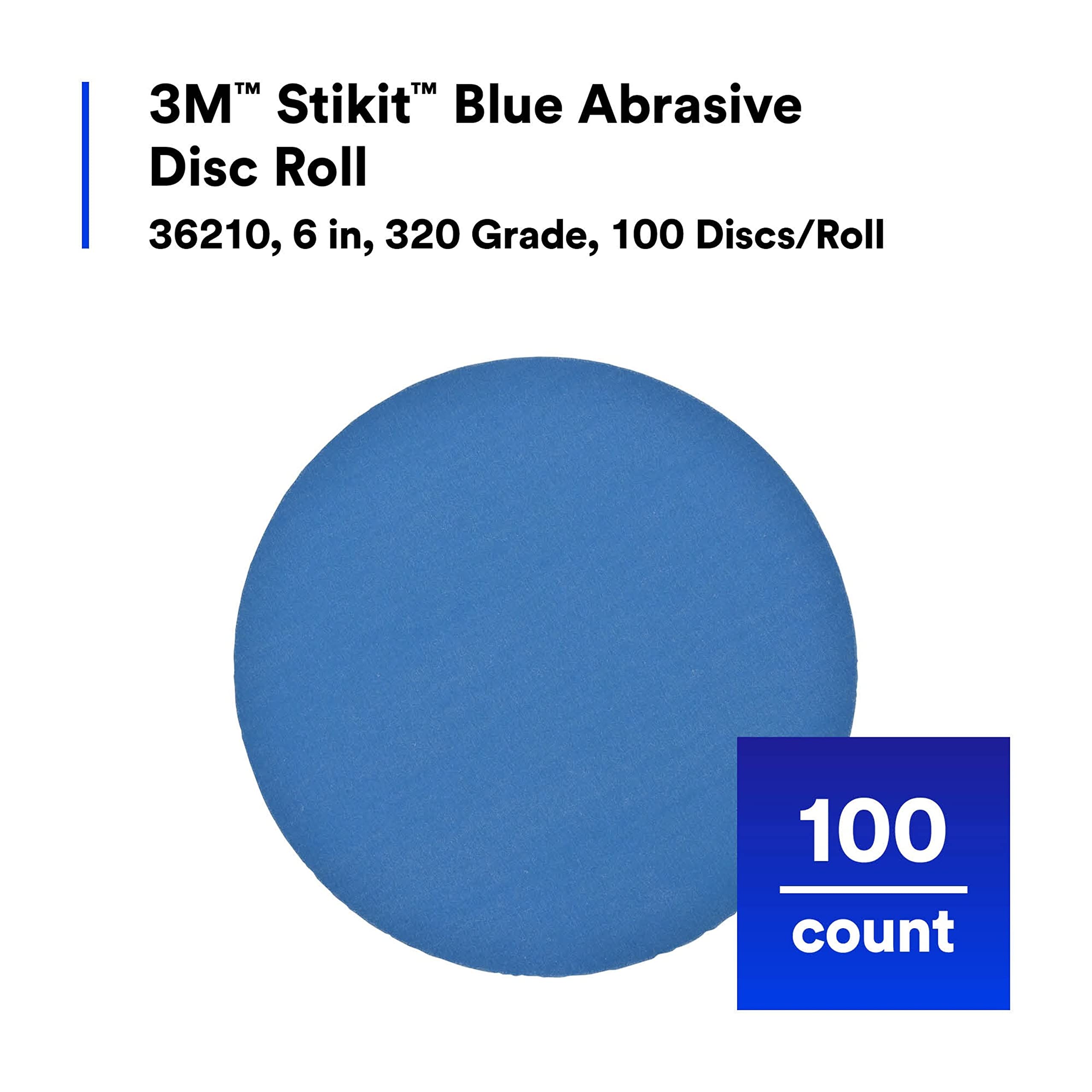 3 M Stikit 36210 azul discos abrasivos (6 en 320 Grado)