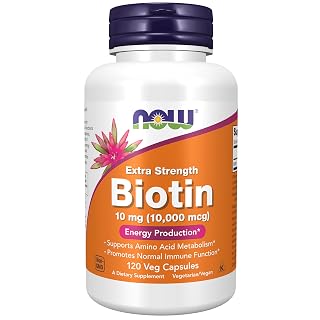 Now Foods Biotina 10.000 mcg — 120 cápsulas vegetais