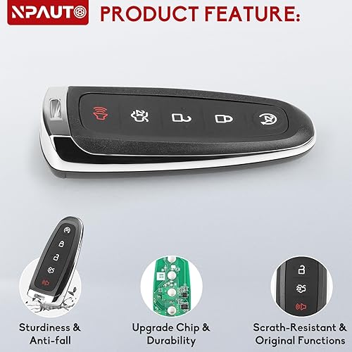 Miniatura 4 de NPAUTO Llavero de repuesto para Ford Escape Focus SE Titanium BEV C-max ENERGI 2013 2014 2015 2016 2017 2018 2019, proximity Smart Keyless Entry