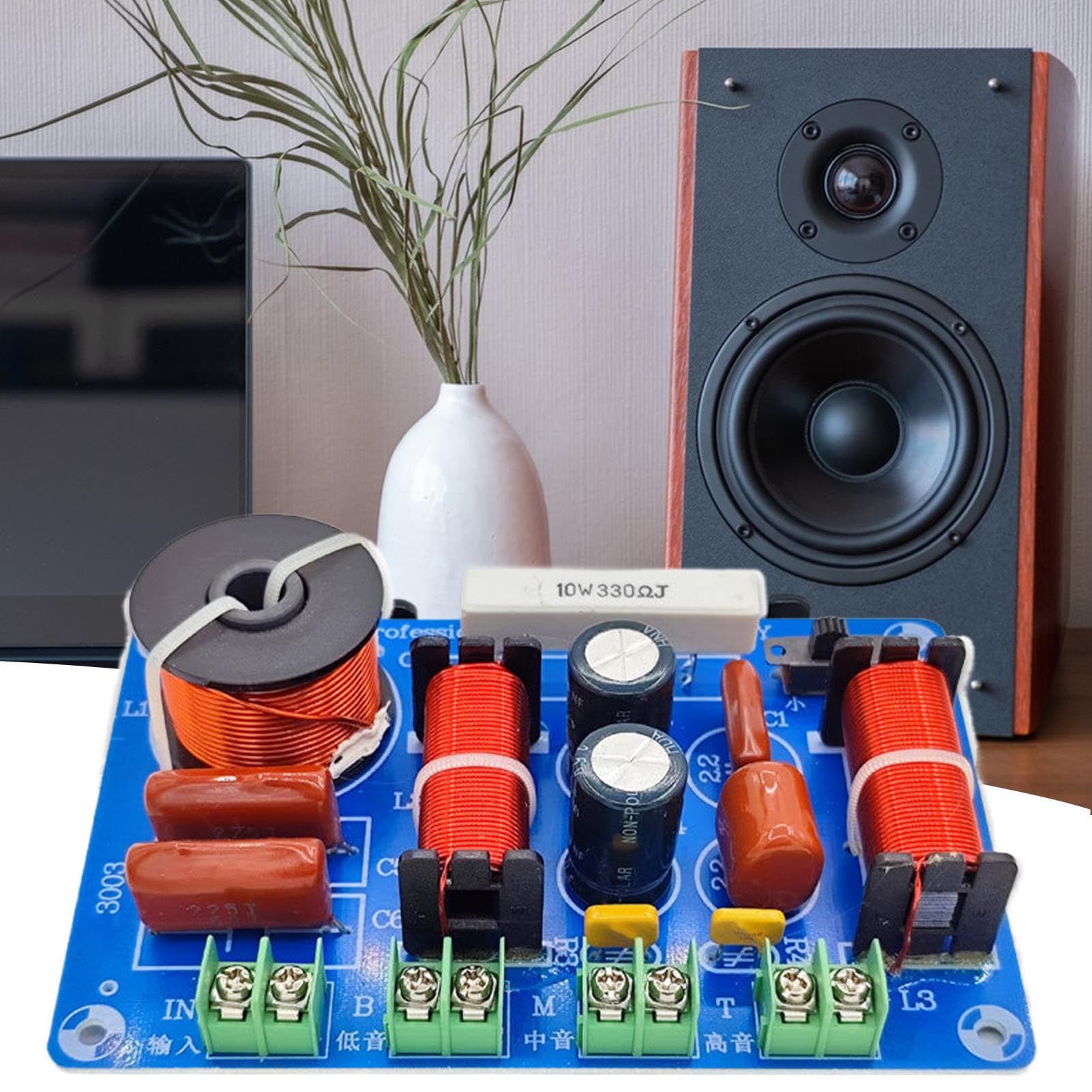 Generisch 3-Wege-Frequenzweiche - Vielseitige Hochtöner-Frequenzweiche Für Lautsprecher,Hochleistungs-Mehrwege-Frequenzteiler für Soundanlagen: Modifikation, Wartung, Reparatur & Verbesserte