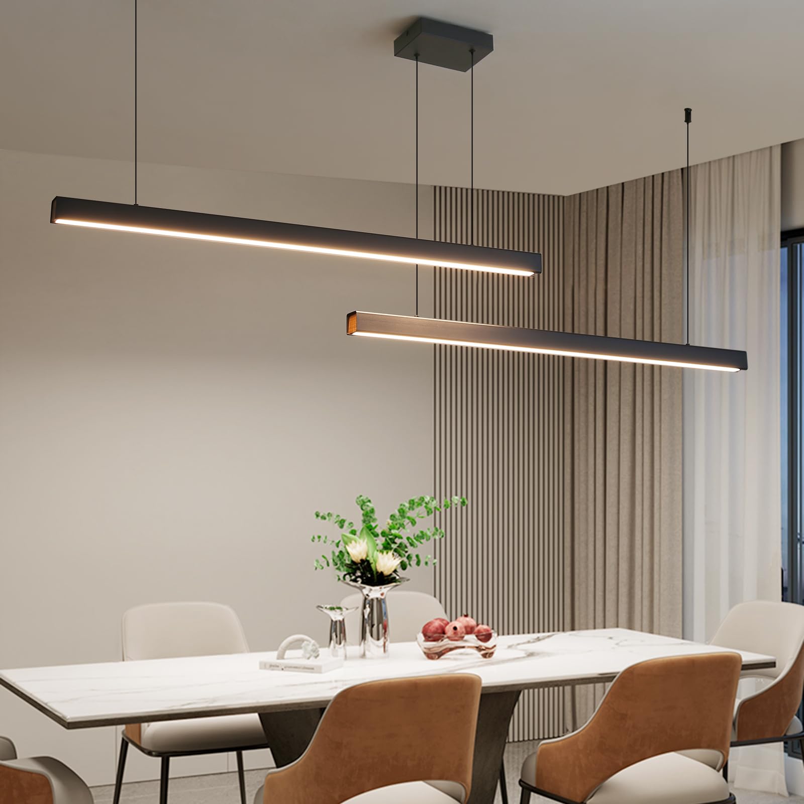 ROYAL PEARL 39.37" LED Linear Pendant Light Fixtures, 36W Diable Pool Table Light, Odern 9 thumbnail image