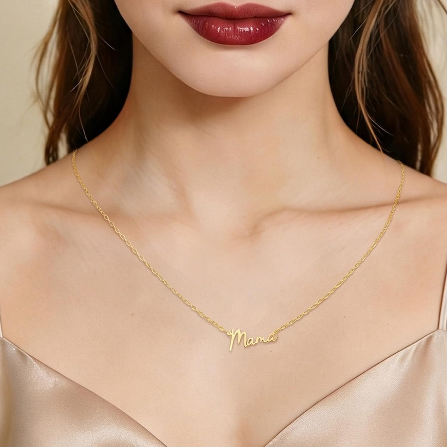 14K Gold Plated Necklace Gold Necklaces for Women Diamond Pendant Dainty Choker Layered Necklaces for Women Jewelry Set Gifts for Women Trendy Sister Mom Wife Womens Her Friend Party - Image 2