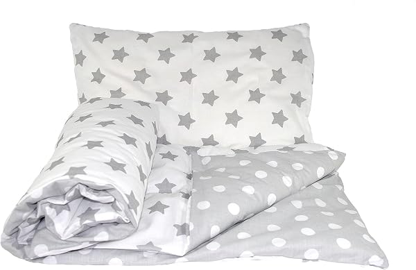 Baby's Comfort - Set di biancheria da letto per bambino, 2 pezzi, con copripiumino reversibile + federa - 4