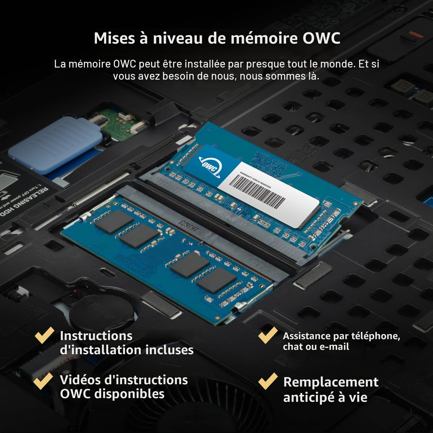 OWC 16 Go (2 x 8 Go) DDR3 PC8500 ECC Non 1066 MHz 204 Broches du Module mémoire So-DIMM (8566DDR3S16P), pour 2010 MacBook Pro, MacBook, Mac Mini et iMac 2009