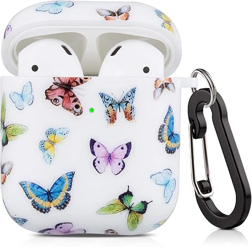 Vista 48 de Cutebricase Funda para Airpods, Paris Tower Airpod Funda protectora rígida para Apple AirPods 2 y 1 con llavero compatible con carga inalámbrica