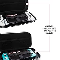 Vista 7 de 4Gamers Hard Shell Travel Case Black & White - Compatible with Nintendo Switch, Lite & OLED