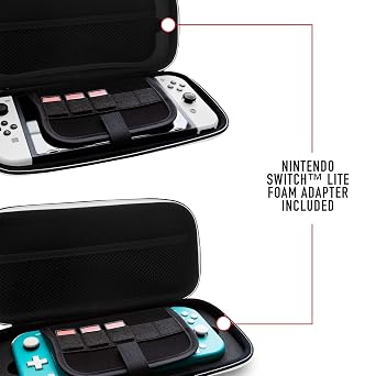 4Gamers Hard Shell Travel Case for Switch, Lite & OLED - B&W