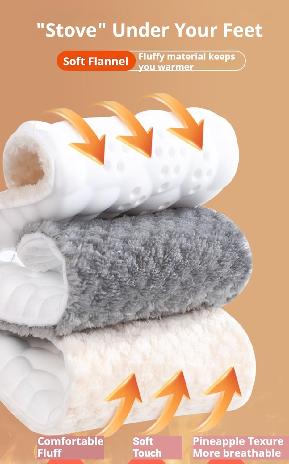 Warm Sport Insoles for Women Men,Thermal Shoe Insoles,Winter 4D Cloud Insoles for Boots, Fluffy Shoe Pads,Arch Support Plantar Fascitis Shoe Inserts,2 Pairs (Pink/Gray, Pink for Women(6-10)) - Image 2