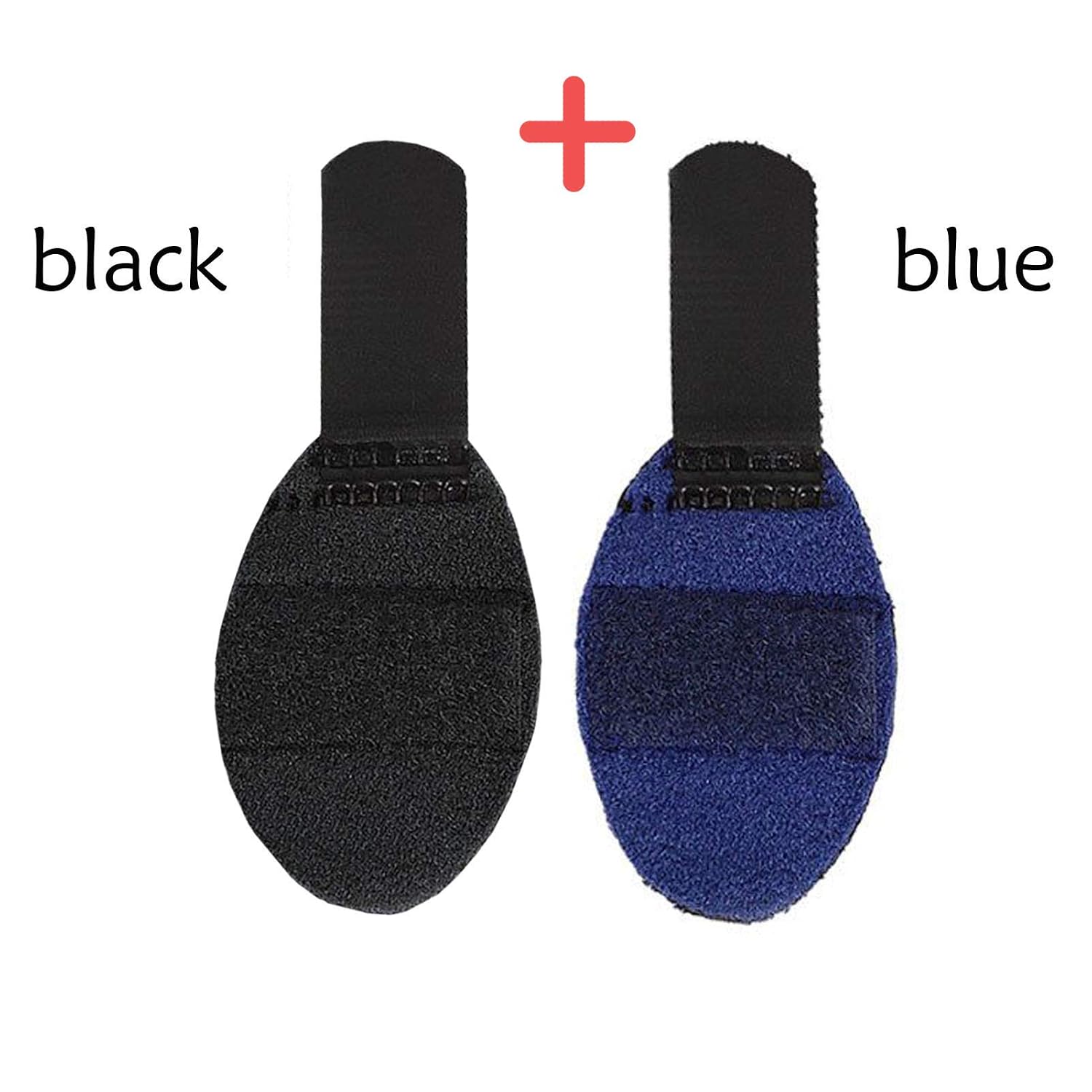 Finger Splint - 2 Pack Support for Trigger Finger, Mallet Finger, Baseball Finger, Strain, Sprains, Broken Fingers, Basketball, Black+Blue, One Size