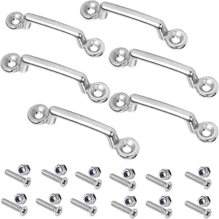 Abimars Bimini Top Strap Pad Eye Footman Loop, 316 Stainless Steel Footman's Loop for 1in or 1 1/2in Tie Down Strap, Kayak Deck Loops, Tie Down Anchor Point