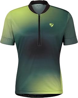 Nemic - Maillot de Ciclismo para Hombre, de montaña, de Carreras, Transpirable, de Secado rápido, elástico, Manga Corta, Color Negro, Amarillo limón, Talla 60