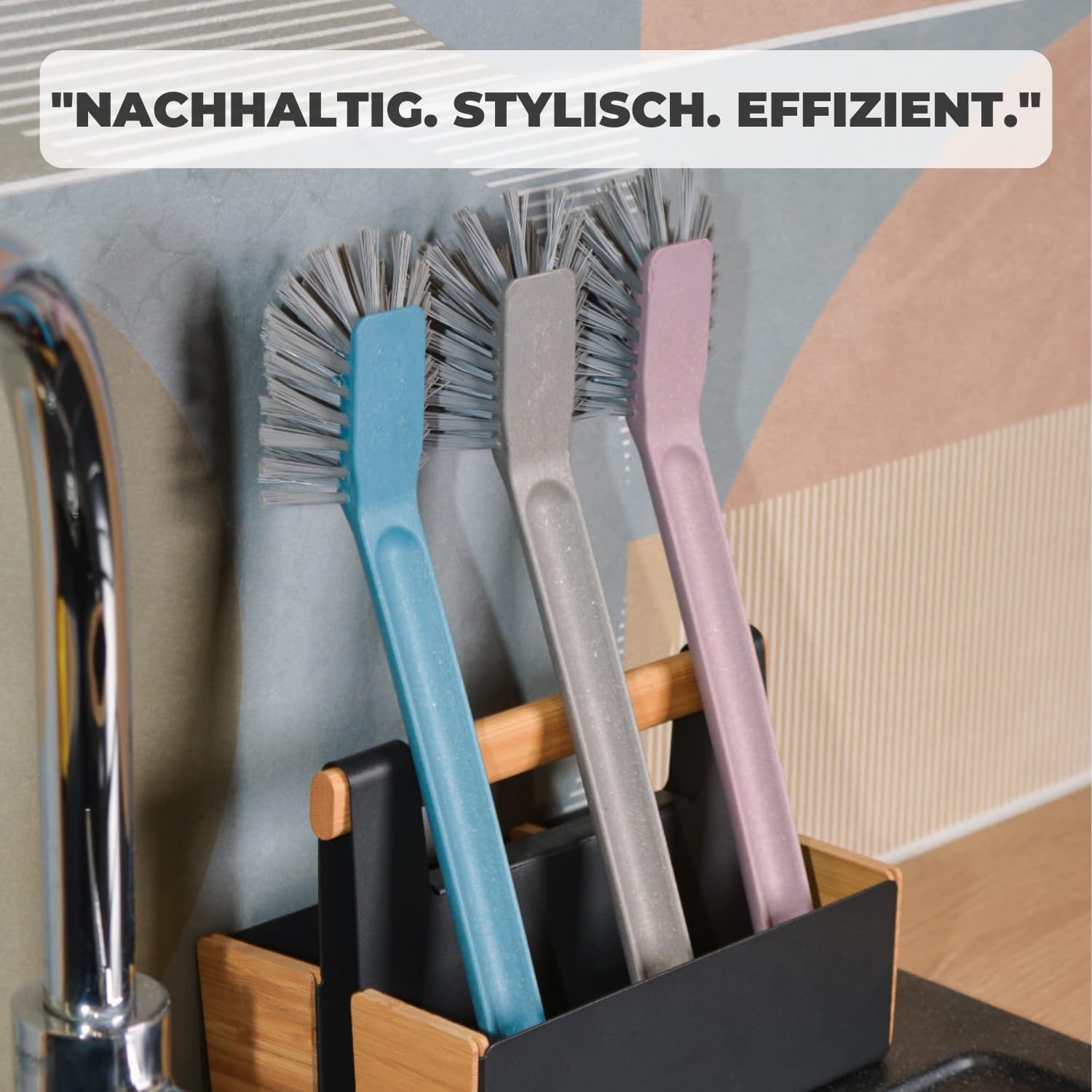 YORK Restart szczotka do naczyń – szczotka do mycia naczyń z wytrzymałym włosiem – idealnie nadaje się jako szczotka kuchenna – szczotka do mycia naczyń (taupe)