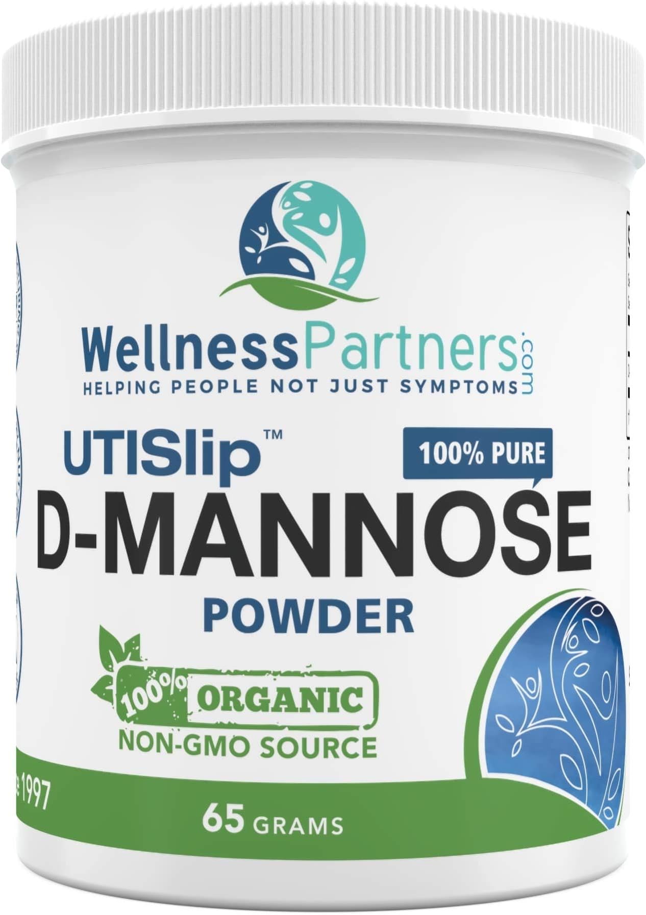 Now New UTI-Slip D Mannose Non GMO Organic Source Powder 65g jar