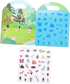 TOYANDONA Livro Tranquilo Infantil Livro De Adesivos De Gelatina Para Crianças Livros De Atividades Infantis Desenhos Animados Montessori Quebra-Cabeças Infantis Livro Ocupado Para Crianças