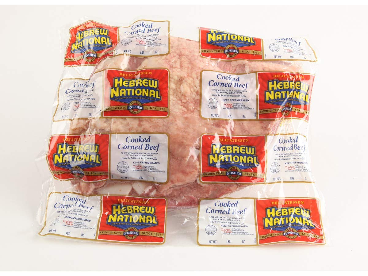 Hebrew National Fancy Fully Cooked Corned Beef, 8.48 Pound -- 2 per case.