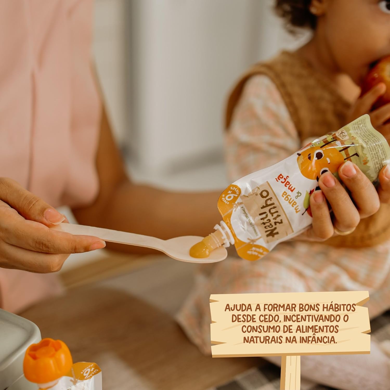 Natuzinho, Papinha Orgânica para Bebê, Sabor Manga e Maçã, Sem Açúcar, Aditivos ou Conservantes, Estimula o Paladar, 99g Natuzinho, Papinha Orgânica para Bebê, Sabor Manga e Maçã, Sem Açúcar, Aditivos ou Conservantes, Estimula o Paladar, 99g