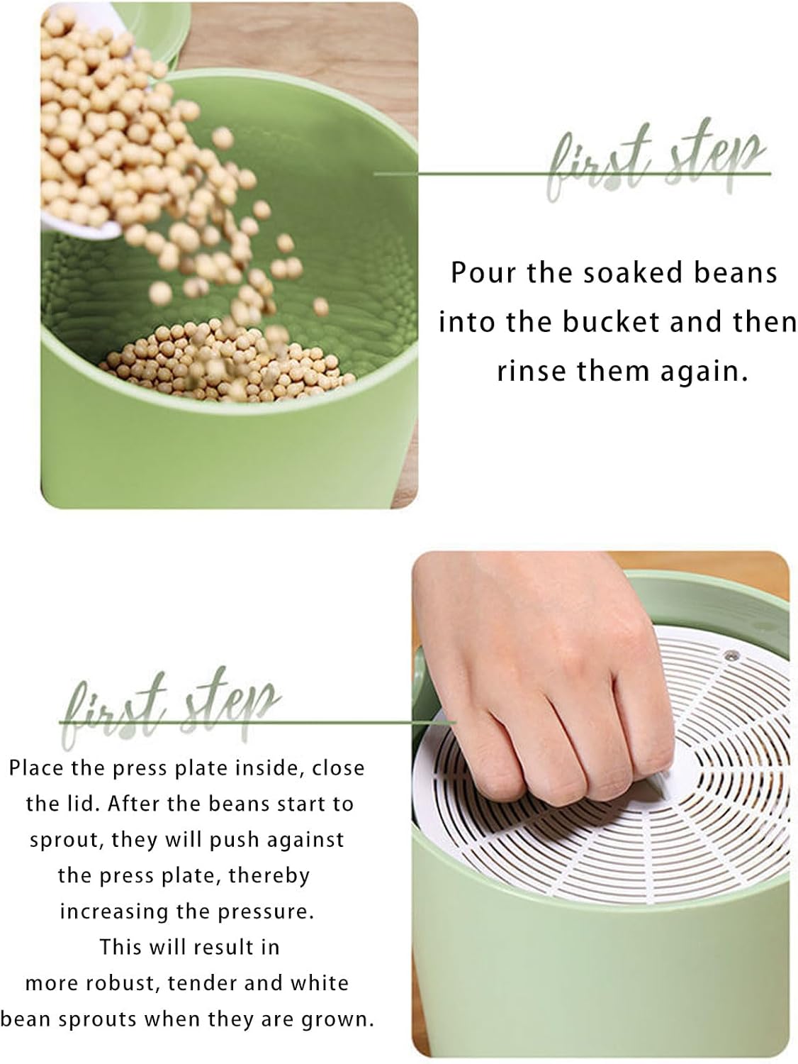 User Friendly Sprouting Machine Allowing Simple Bean Cultivation Freshness Sprouts Daily Rinse Process Easy to Use Automatic Sprouter